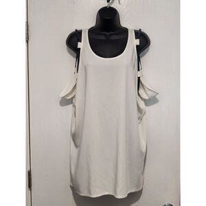 Alberto Makali New York Sleeveless Top Women‎ Sz M White Jeweled Casual Workwear